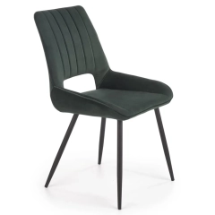 Krzesło tapicerowane K404 velvet ciemny zielony