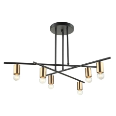 Lampa sufitowa NORMANI 6 czarny, brąz