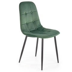 Krzesło tapicerowane K417 velvet ciemny zielony