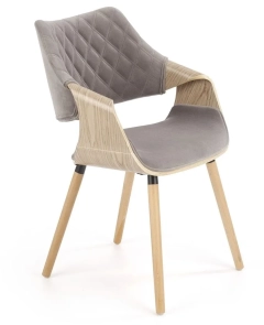 Krzesło tapicerowane K396 velvet szare