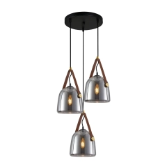 Lampa wisząca SOLTA 3 czarna, dymiona