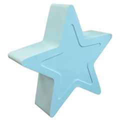 Dekoracyjna GWIAZDA baby blue z żarówką