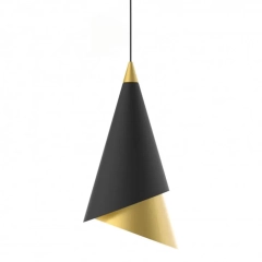Lampa wisząca RAALTO czarna, złota