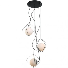 Lampa wisząca CANTO 3 czarna biała