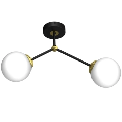 Lampa sufitowa JOY 2 czarna, złota