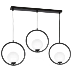 Lampa sufitowa wisząca BOSTON 3 czarna