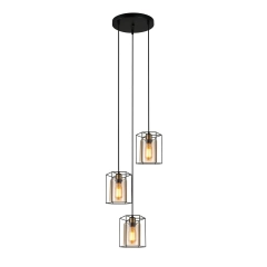 Lampa wisząca KALULA 3 bursztyn
