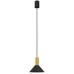 Lampa sufitowa wisząca HERMANOS A czarna, złota