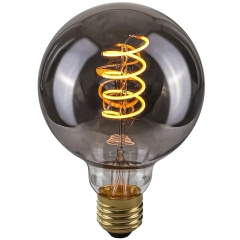 Żarówka E27 4W 2200K G95 Spiral Smoke