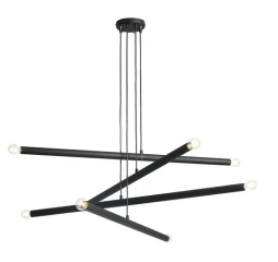 Lampa wisząca TUBO 8 czarna