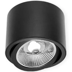 Lampa sufitowa, spot AR111 okrągły czarny ruchomy