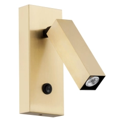 Kinkiet, lampa ścienna z włącznikiem ROCK złota