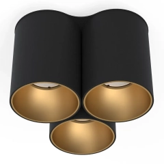 Lampa sufitowa, spot EYE TONE III czarny, złoty