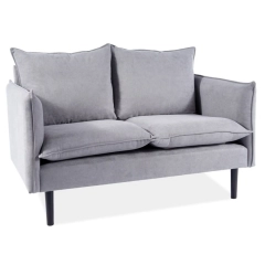 Sofa tapicerowana FLORA velvet szary