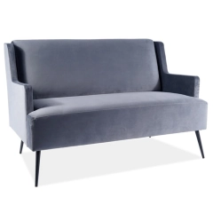 Sofa tapicerowana GEMMA velvet szary