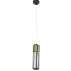 Lampa sufitowa, wisząca FOBIA I czarna, złota