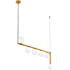 Lampa sufitowa wisząca TAIDA 6 złota