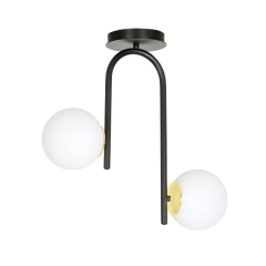 Lampa sufitowa RAGNAR 2 OPAL czarna