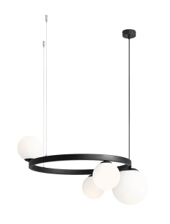 Lampa sufitowa, wisząca GARDA 4 RING czarna