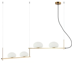 Lampa sufitowa, wisząca KERNIO 4 mosiężna