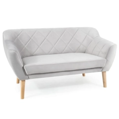 Sofa tapicerowana KARO 2 velvet jasny szary