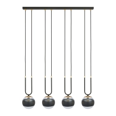 Lampa sufitowa, wisząca GLAM 4 STRIPE czarna