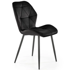 Krzesło tapicerowane K453 velvet czarne