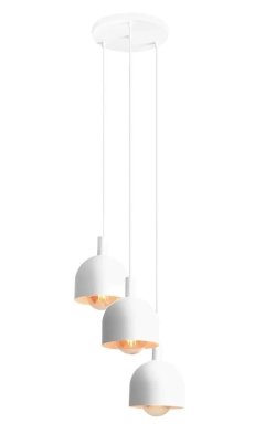 Lampa sufitowa koło wisząca BERYL III biała