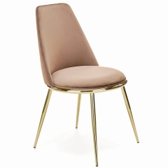 Krzesło tapicerowane K460 velvet beżowy