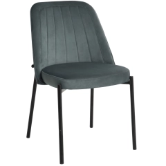 Krzesło tapicerowane EMO velvet szare G-12
