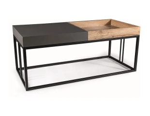 Stolik kawowy ława LUNARIA dąb artisan, grafit