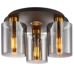 Lampa sufitowa SARDO czarna, złota
