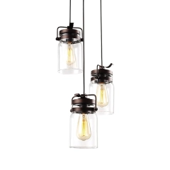 Lampa sufitowa wisząca RAVEN 3 metal brązowy
