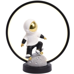 Lampka nocna stołowa ASTRONAUTA DESKOROLKA czarna