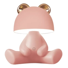Lampka nocna stołowa MIŚ różowa