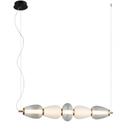 Lampa sufitowa wisząca GASTEL 5 LED czarna biała
