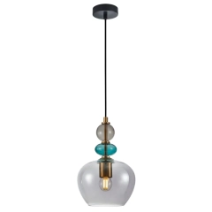 Lampa wisząca BUSCO 1A klosz dymiony