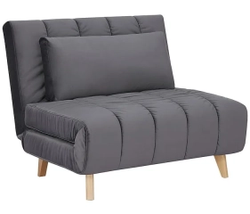 Fotel rozkładany BILLY velvet tap.139 szary