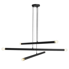 Lampa wisząca TUBO 6 czarna