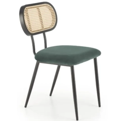 Krzesło tapicerowane K503 rattan zielone