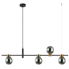 Lampa wisząca BLETTER 4 czarna dymiona