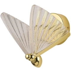 Kinkiet, lampa ścienna Mariposa złota