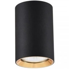 Lampa sufitowa, spot 9 cm czarny, złoty MANACOR