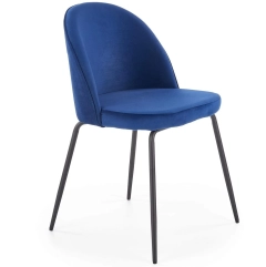 Krzesło tapicerowane K314 velvet granatowy