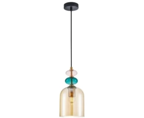 Lampa wisząca Busco 1B bursztynowa