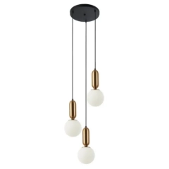 Lampa wisząca ALDEVA 3S złota