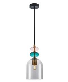 Lampa wisząca Busco 1B klosz dymiony