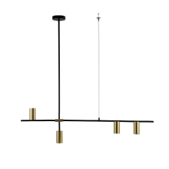 Lampa wisząca ARIZONA 4 czarno - złota