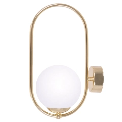 Kinkiet, lampa ścienna złota RITUS