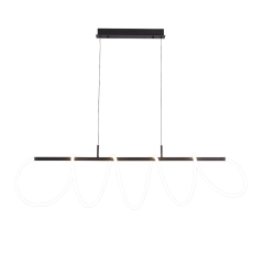 Lampa sufitowa wisząca ledowa ZIGZAG czarna
